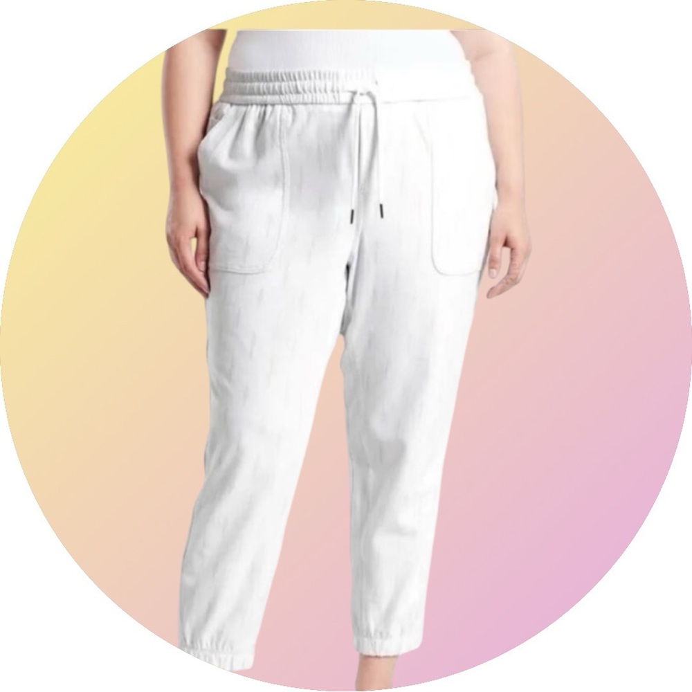 Athleta‎ Farallon Joggers Jogging Pants Spliced Magic Veil Gray Size 26 3X